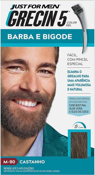Imagem de Grecin 5 Barba e Bigode Castanho
