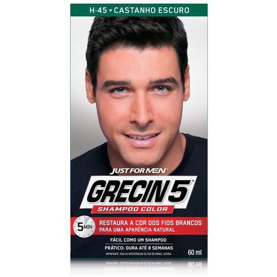 Imagem de Grecin 5 Tonalizantemasculino Castanho escuro 60ml Men