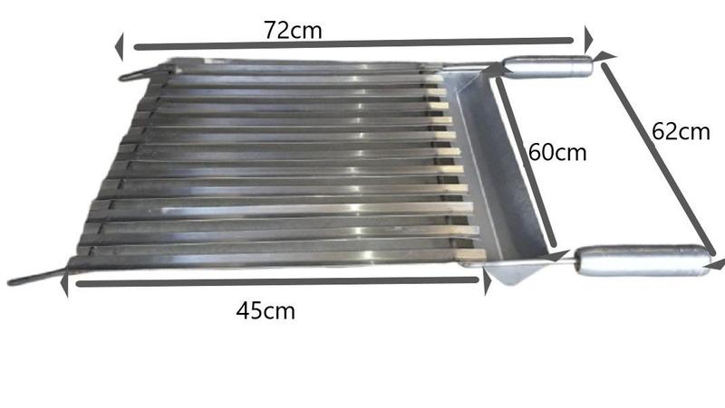 Imagem de Grelha Argentina em Aço Inox 60x45cm  ArteInoxx