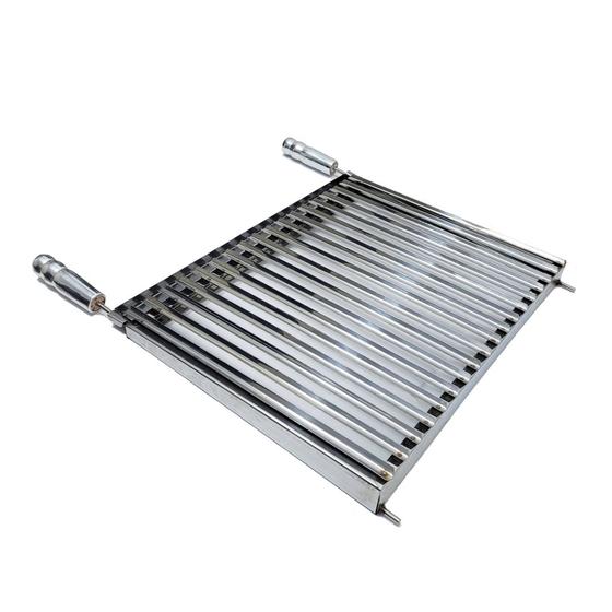 Imagem de Grelha Argentina Inox Para Churrasco Reforçada Parrila Grill 60x50