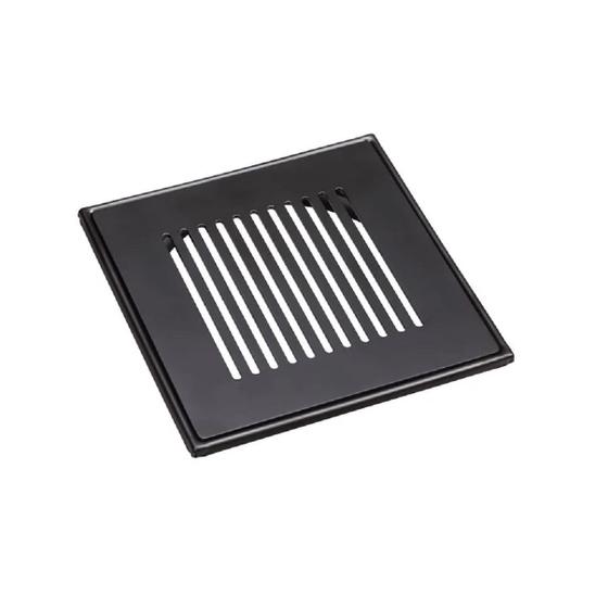 Imagem de Grelha c/ Base 10X10 Listras Black Matte Invinox 4006/1.BM.C