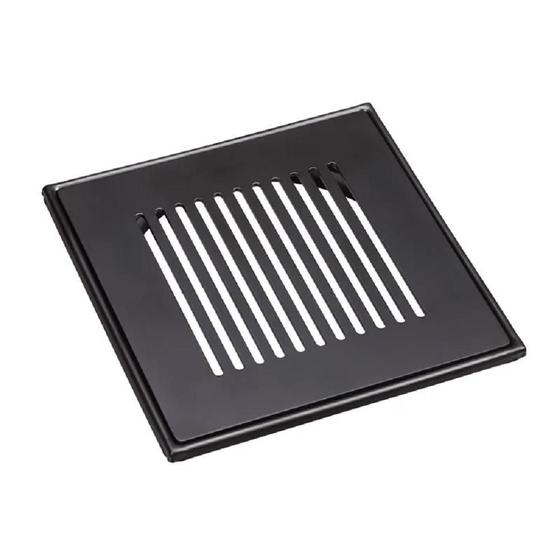Imagem de Grelha C/ Base Invinox 10 X10 Listras Black Matte 4006/1.bm.c