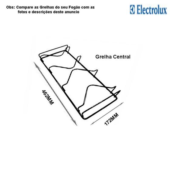 Imagem de Grelha central para fogões tripla chama electrolux 5 bocas 76 urb