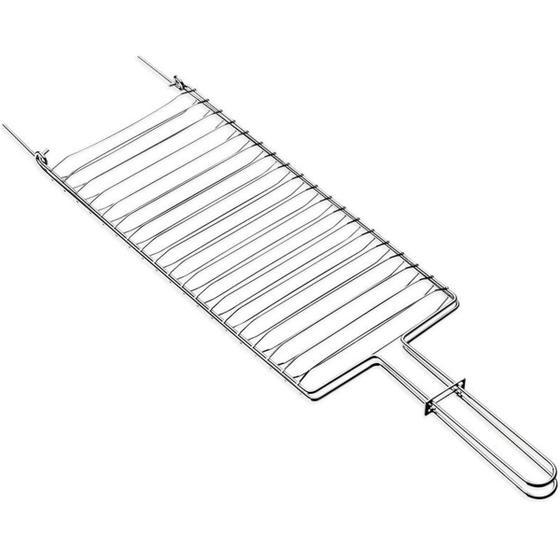 Imagem de Grelha De Churrasco Aço Inox Com Trava 31X18 Cm - Tramontina