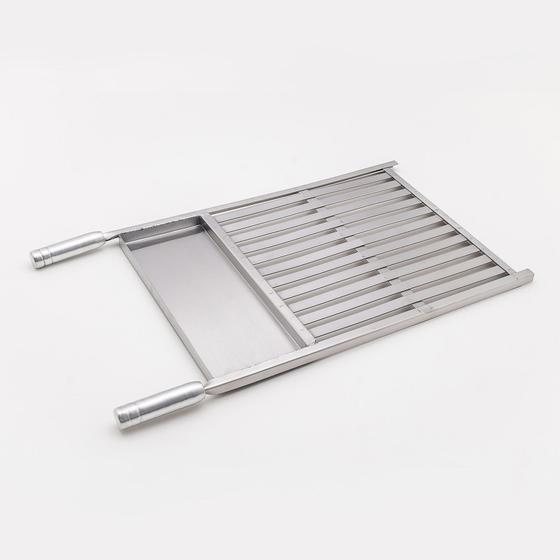 Imagem de Grelha de Inox Barra Chata com Área de Apoio 30x65cm - ArteInoxx