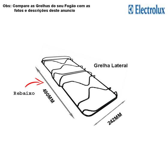 Imagem de Grelha esmaltada para fogões electrolux 4 bc 56 lbu