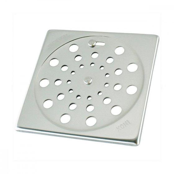 Imagem de Grelha Inox Clarinox Caixilho Quadrada 10Cm Fecho  5100