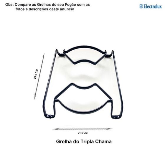 Imagem de Grelha lateral p/ boca tripla chama fogões electrolux 4 bocas 56 stx