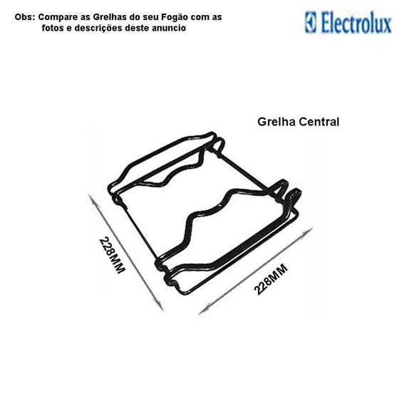 Imagem de Grelha lateral p/ boca tripla chama fogões electrolux 4 bocas dxa