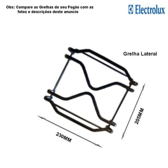 Imagem de Grelha lateral p/fogões tripla chama electrolux 5 bocas 76 gsr