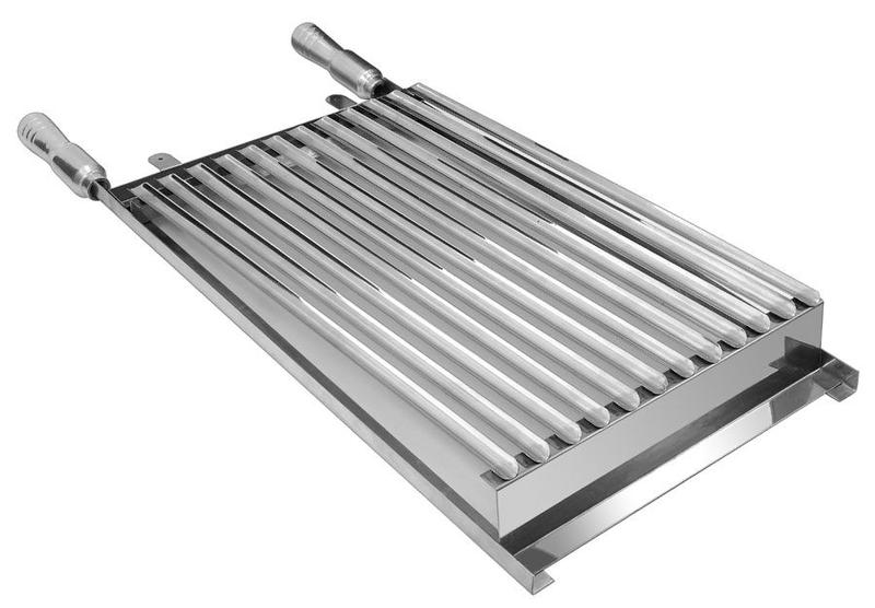 Imagem de Grelha Modelo Parrilheira 100% INOX Medida 30x50 cm