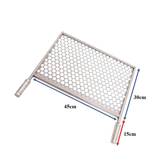 Imagem de Grelha Moeda De Inox 430 Tamanho 45x30 Cm Para Churrasqueira