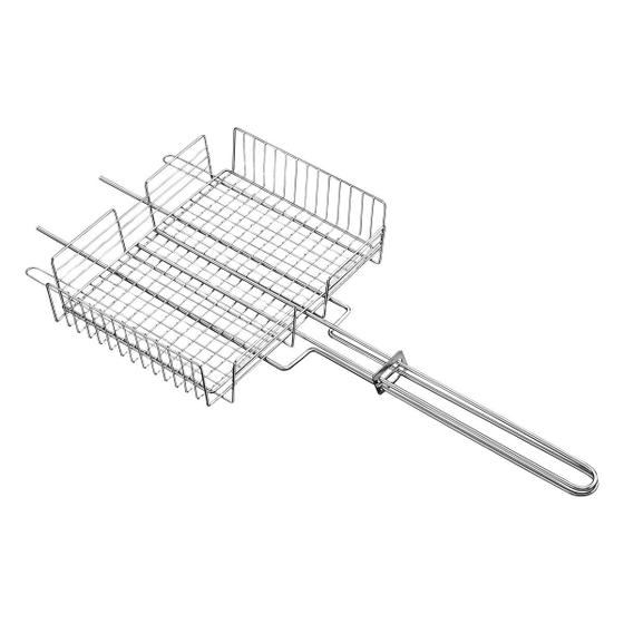 Imagem de Grelha Multiuso Tramontina Churrasco em Aço Inox 70,2 x 31,5 cm