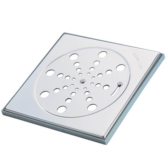 Imagem de Grelha Para Ralo De Box Banheiro Quintal Aço Inox Com Fecho