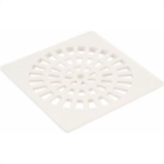 Imagem de Grelha Plastica Herc Quadrada Branca Com Caixilho 15 295 - Kit C/6