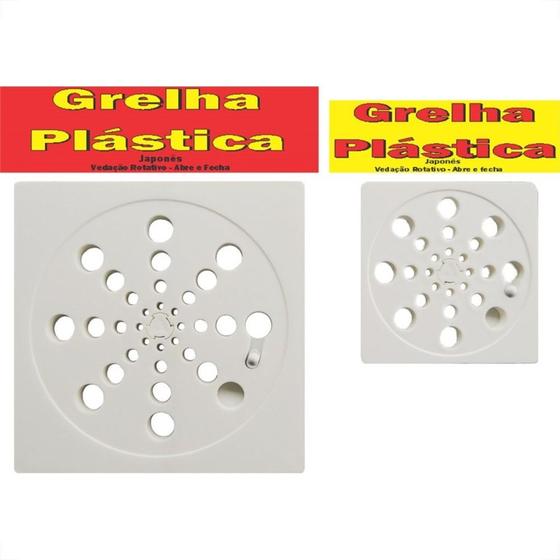 Imagem de Grelha Plastica Overtime Quadrada Branca Com Fecho 15 180004