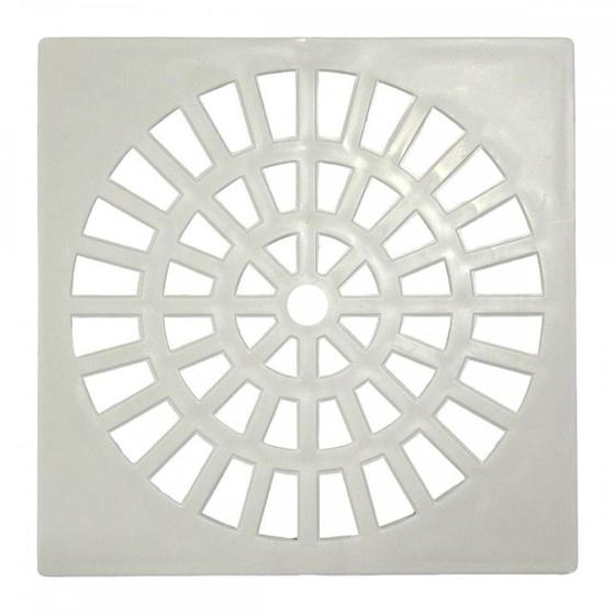 Imagem de Grelha Plastica Quadrada Branca Herc 15X15Cm - 2284 ./ Kit Com 6 Peças