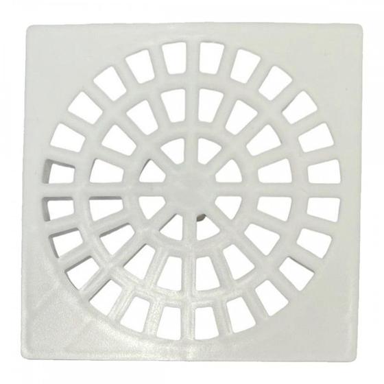 Imagem de Grelha Plastica Quadrada Branca Krona 15X15Cm - Nr52