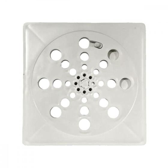 Imagem de Grelha Plastica Quadrada Branca Overtime 10X10Cm Com Fecho