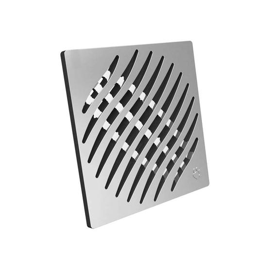Grelha quadrada 100mm prata inox Tigre Menor preço em Grelha quadrada 100mm prata inox Tigre