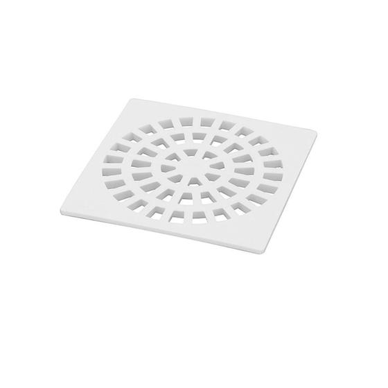 Imagem de Grelha Quadrada Branca para Caixa Sifonada - Krona, Tamanho: 100mm