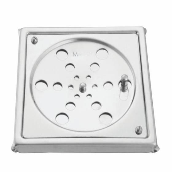 Imagem de Grelha Quadrada com Fecho e Caixilho 10x10 Inox 405 Meber 6732
