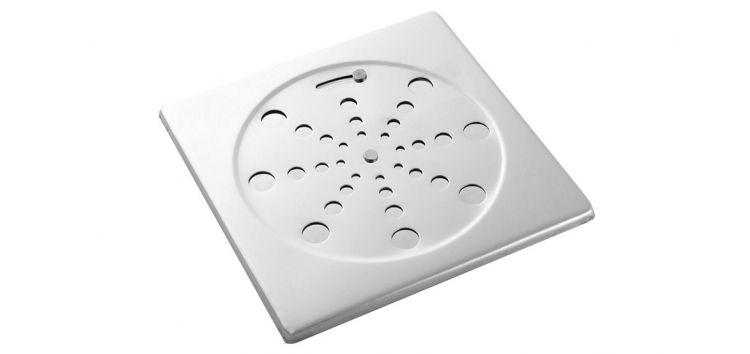 Imagem de Grelha Quadrada com Fecho para Caixas Sifonadas e Ralos 15x15 BLUKIT