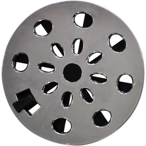 Imagem de Grelha Redonda com Diâmetro de 9,7cm e com Anti-Inseto em ABS Cromado Modelo II Astra