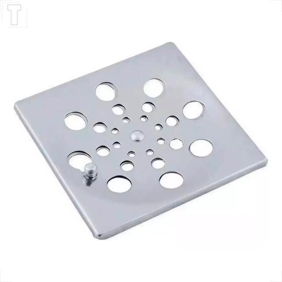 Imagem de Grelha top inox 10,2x10,2 s/caixilho quadrada p/astra c/fecho