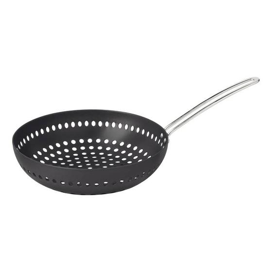 Imagem de Grelha wok furada para churrasco em alumínio anodizado com cabo 26 cm tramontina