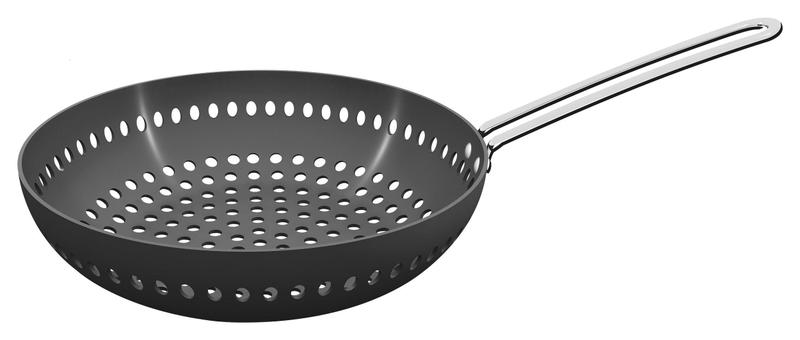 Imagem de Grelha Wok Furada Tramontina Churrasco em Alumínio Anodizado com Cabo 26 cm