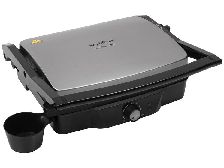 Grill Britânia Press 180 com Chapas Antiaderente 127V - Britania Menor preço em Grill Britânia Press 180 com Chapas Antiaderente 127V - Britania
