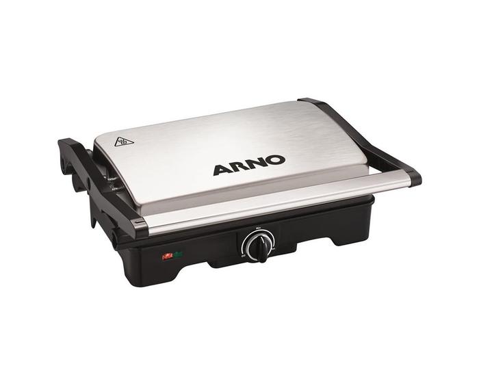 Grill e Sanduicheira Arno Dual Inox 1100W Menor preço em Grill e Sanduicheira Arno Dual Inox 1100W
