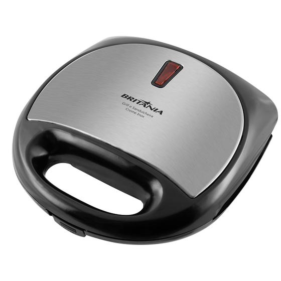 Grill e Sanduicheira Britânia Crome Inox 750W Menor preço em Grill e Sanduicheira Britânia Crome Inox 750W