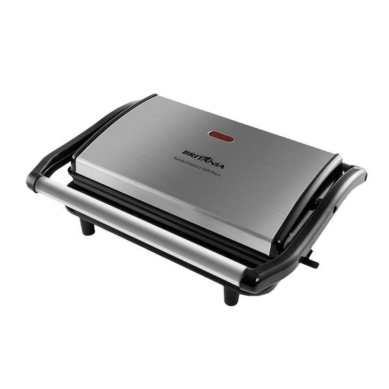 Grill e Sanduicheira Britânia Press BGR27I - 850W 127V Menor preço em Grill e Sanduicheira Britânia Press BGR27I - 850W 127V