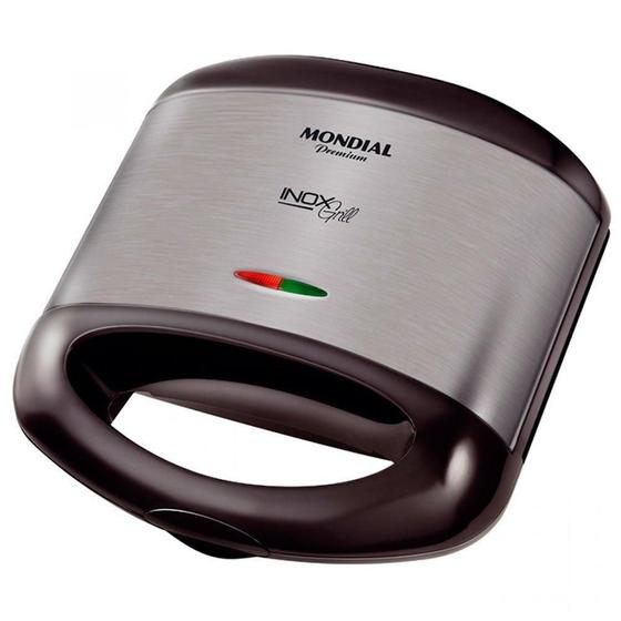 Imagem de Grill e Sanduicheira Mondial Premium S-07 Preto/Prata - 220V