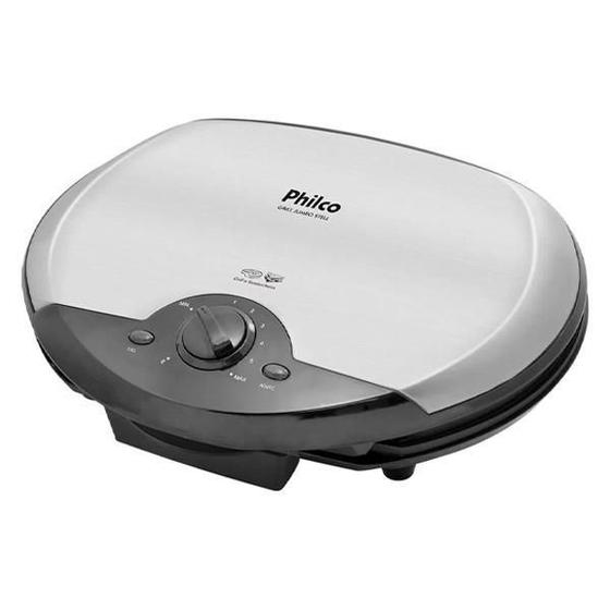 Imagem de Grill E Sanduicheira Philco Jumbo Steel N 1500W Cinza/Preto