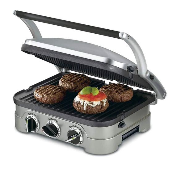 Imagem de Grill Elétrico Cuisinart Griddler Aço Escovado 110v Gr-4ncbr