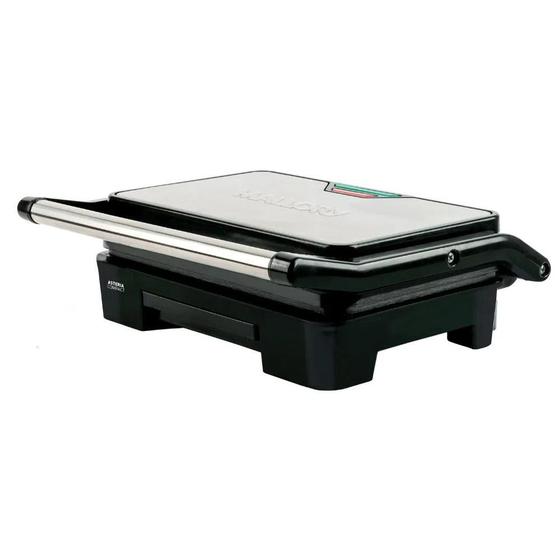 Imagem de Grill Elétrico Mallory Asteria Compact Inox e Preto- 220V 