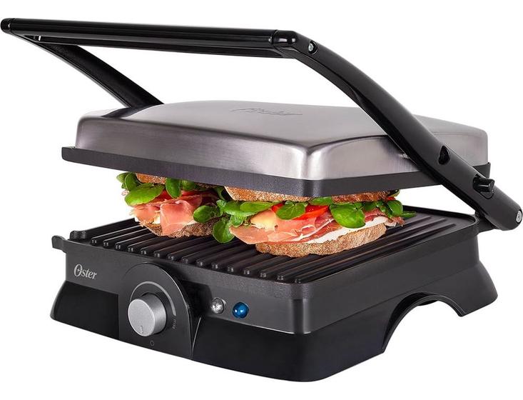 Grill Elétrico Multiuso 2 Em 1 Inox Oster OGRL210 1200W 110v Menor preço em Grill Elétrico Multiuso 2 Em 1 Inox Oster OGRL210 1200W 110v