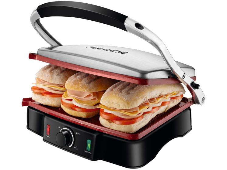 Grill Mondial PG-02 Press Grill 180 Retangular 1800W Menor preço em Grill Mondial PG-02 Press Grill 180 Retangular 1800W