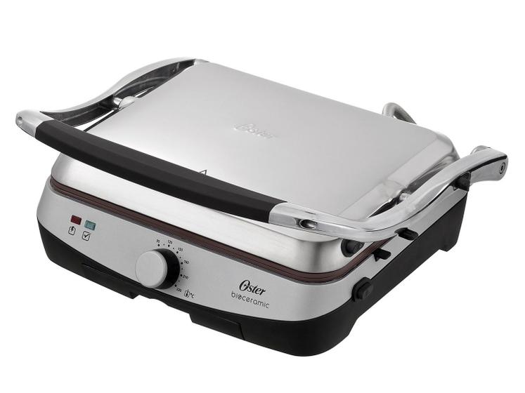Grill Oster Bioceramic CKSTPA4881 Quadrado 1500W Coletor de Gordura Sanduicheira