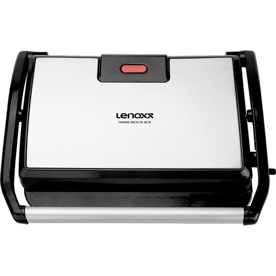 Imagem de Grill panini inox lenoxx 850w preto pgr165