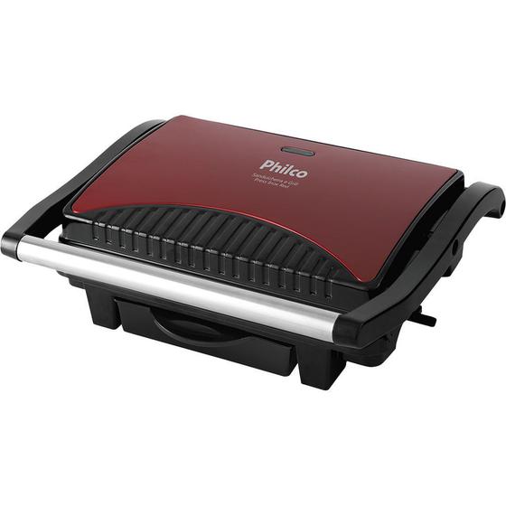 Grill Philco Press Inox Red com Coletor de Gordura 127V Menor preço em Grill Philco Press Inox Red com Coletor de Gordura 127V