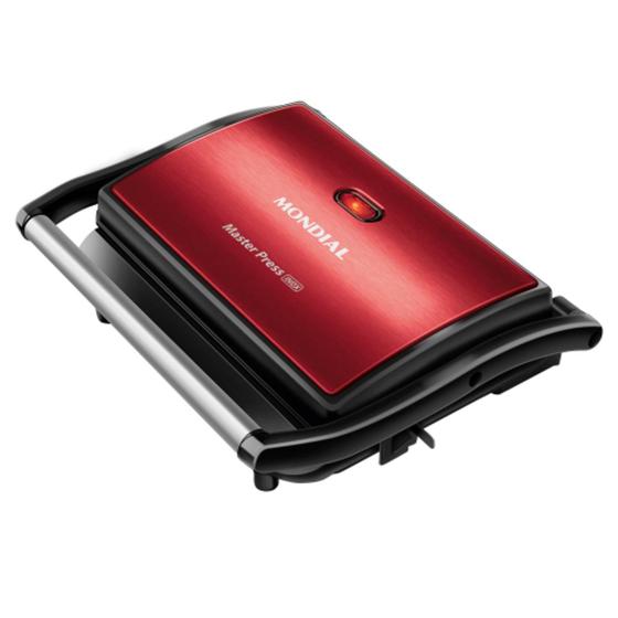 Imagem de Grill PRESS Mondial Ceramic 1000W PG-01-RC - 2222-01 VERMELHO/PRETO 110 VOLTS