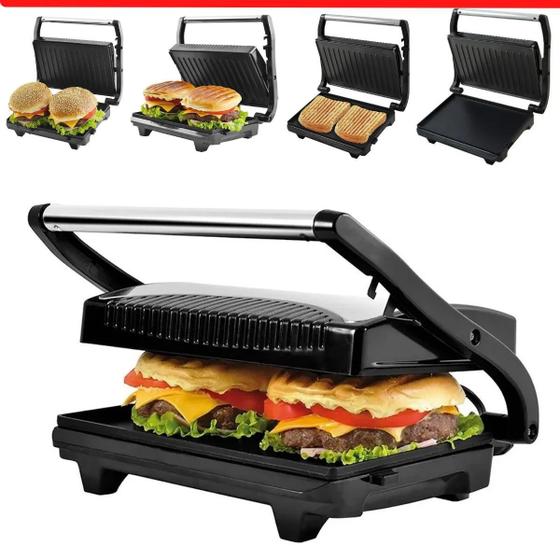 Grill Sanduicheira Master Press Britânia Misteira Top Inox/Preto 127V