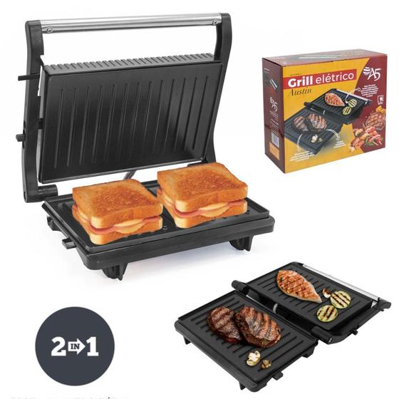Grill Torradeira Elétrico Sanduicheira Gourmet Chapa Lanche - A5 Menor preço em Grill Torradeira Elétrico Sanduicheira Gourmet Chapa Lanche - A5