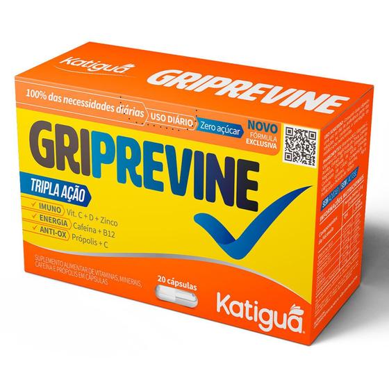 Imagem de Griprevine (Vitaminas C, D, B12 e Zinco) 20 Cápsulas - Katiguá