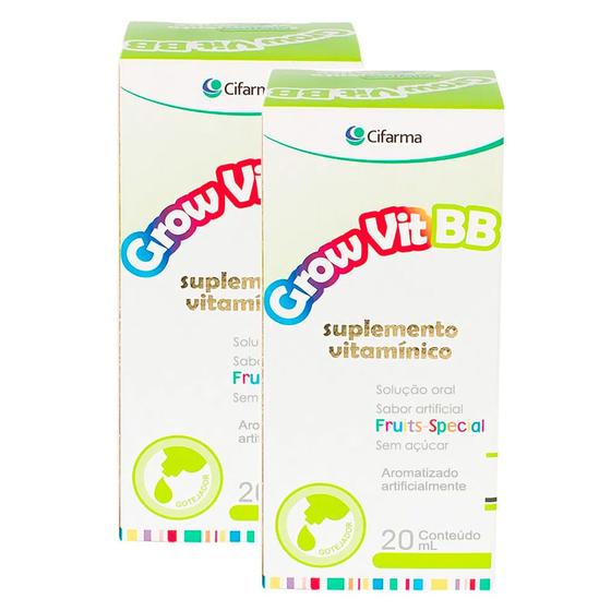 Imagem de Grow Vit BB Gotas com 20ml  Kit com duas unidades