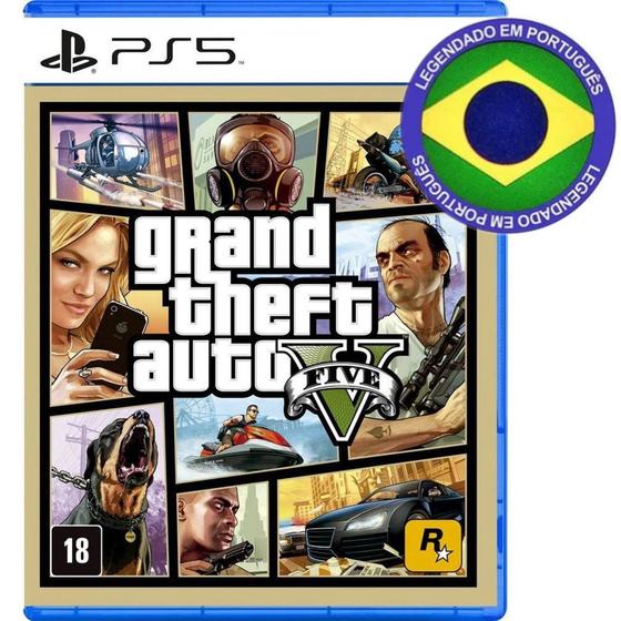 Imagem de GTA 5 Grand Theft Auto V PS5 Mídia Física Legendado em Português